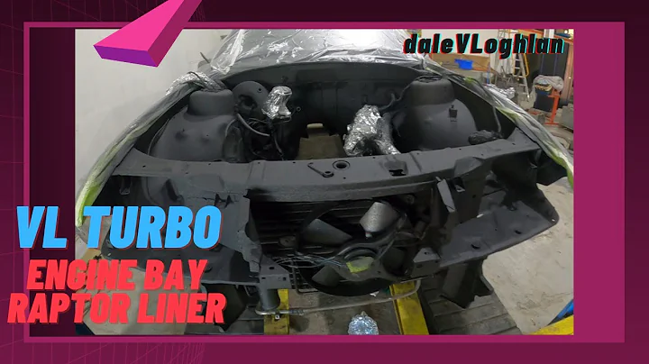 Holden VL Turbo Commodore Build - Engine Bay Raptor Liner
