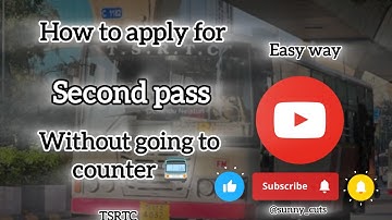 How to apply for Second pass without going to counter #buspass #tsrtc ##secondpass #editing #pass