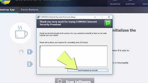 Uninstall COMODO Internet Security with Advanced Tool