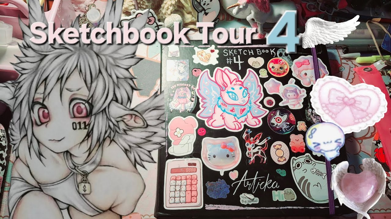 Мой худший скетчбук, он же (Sketchbook Tour 4)!🎨🌙🪽