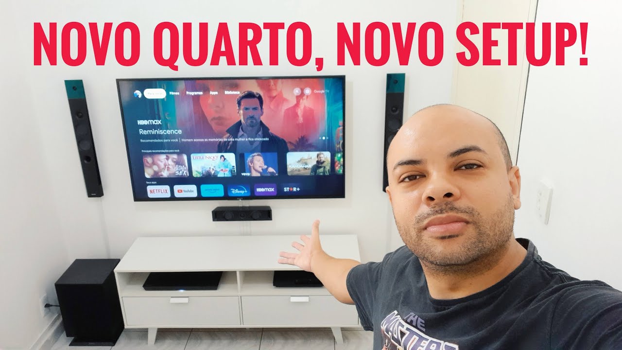 SETUP TV 4K e HOME THEATER 5.1 no QUARTO NOVO! YouTube