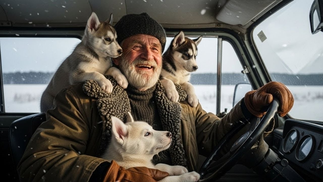 Он хотел тишины — но Бог послал ему троих спасённых хаски. Трогательно и с улыбкой