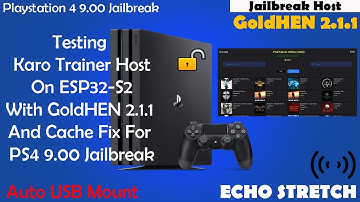Testing Karo Trainer Host On ESP32-S2 With GoldHEN 2.1.1 And Cache Fix For PS4 9.00 Jailbreak
