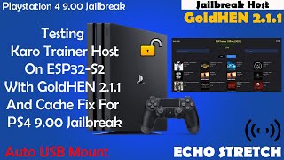 Testing Karo Trainer Host On ESP32-S2 With GoldHEN 2.1.1 And Cache Fix For PS4 9.00 Jailbreak