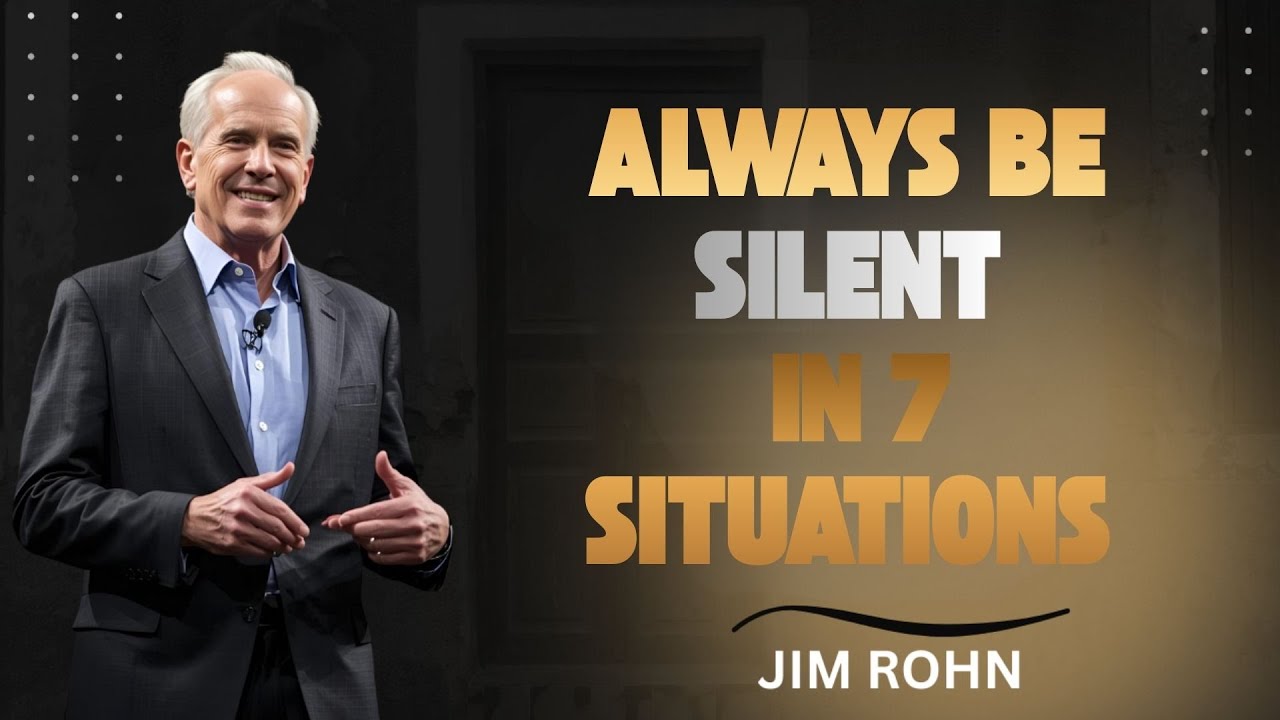 Always Be Silent In 7 Situations - Jim Rohn inspired