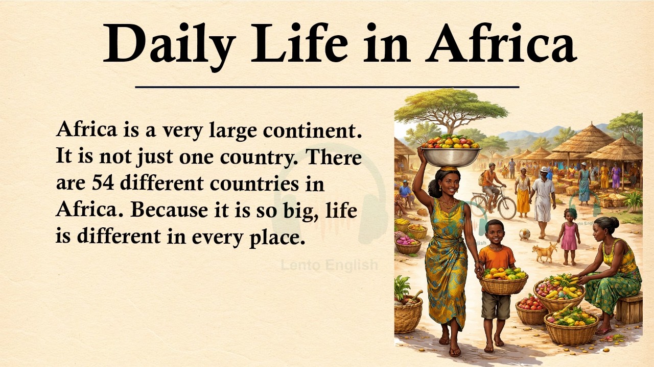Daily Life in Africa || 🔵🦁🌍Learn English Through Story Level 3 || Graded Reader 🎧