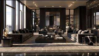 110M Saint Laurent Midnight Mansion Dark Luxury Interior Design at Its Finest
