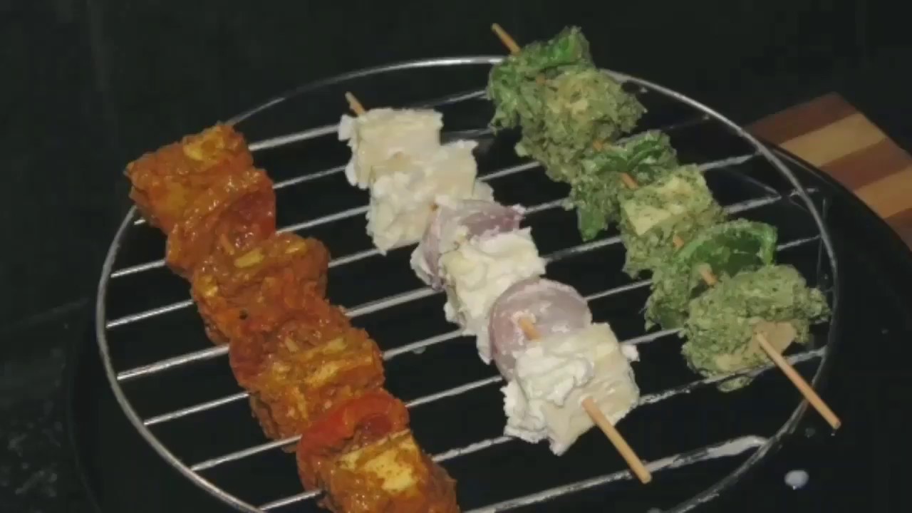 Tricolor Paneer tikka Convection Oven method Paneer Dry tikkavery