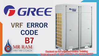 Gree VRF Error code B7 (English)