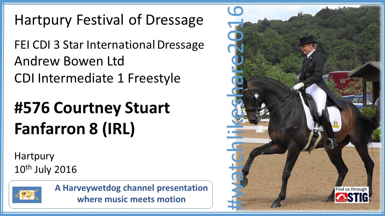 Hartpury Festival of Dressage 2016 Courtney Stuart - YouTube