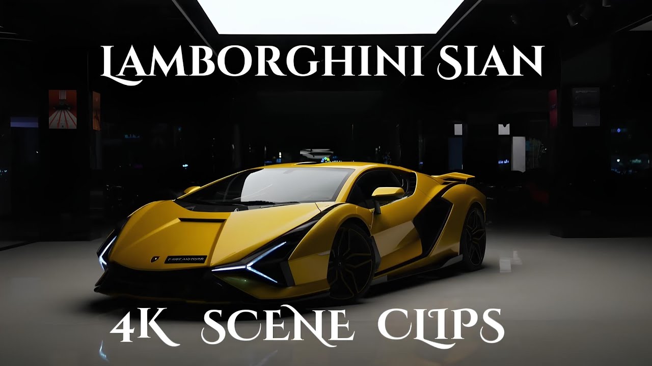 Lamborghini Sián Scene Pack 🔥⚡ | 4K Cinematic Car Clips for Video ...