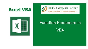 Excel VBA Tutorial | Function Procedure in VBA