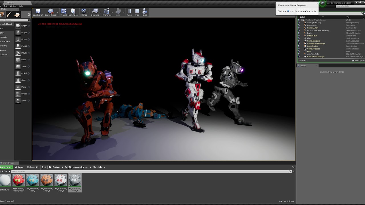 Sci Fi Humanoid Mech Unreal 4 - PolygonR