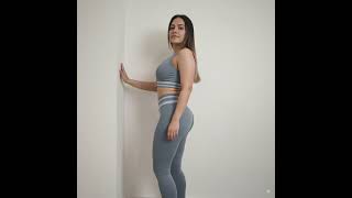 Conjunto Calza Top Push Up Frunce Levanta Cola Vicblack