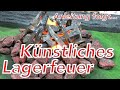 Kunst Lagerfeuer machen Feuer Selber bauen Anleitung folgt  Fake Fire