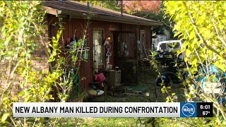 New Albany man waits two hours to call police after shooting, killing man with wielding sword in...