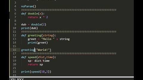 Python Tutorial #3 Functions