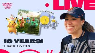 Pokemon Go 10th Anniversary Shiny Hunt 🎂✨ Costume Pokémon + Raid Invites screenshot 1
