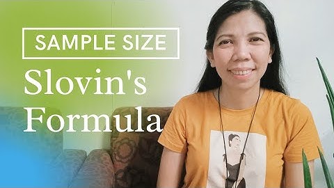 GETTING THE SAMPLE SIZE USING SLOVIN