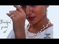 Pearl beaded jewellery - wire jewelry - wire wrapped jewellery - diy Tutorial