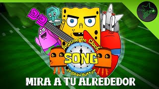 AROUND THE CLOCK AT BIKINI BOTTOM SONG MIRA A TU ALREDEDOR | VIDEO LIRICO | CANCIÓN EN ESPAÑOL