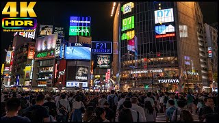 【4K HDR】Shibuya Walk in Tokyo at Night
