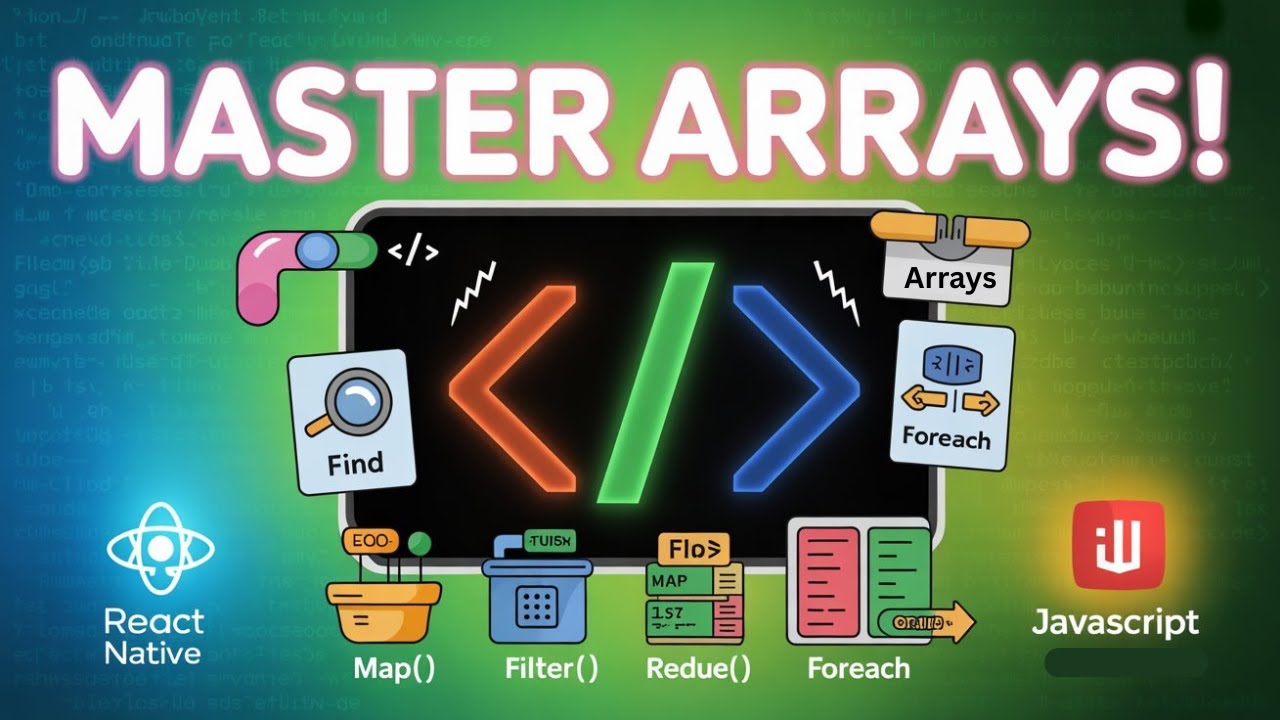 #6 Master JavaScript Arrays for React Native (map, filter, reduce, find, forEach) Full Guide Hindi
