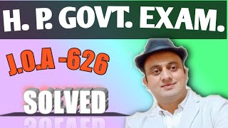 JOA IT POST CODE 626 SOLVED PAPER HP JOA IT PREVIOUS YEAR QUESTION PAPER SOLVED
