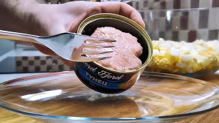 Необычайно вкусный САЛАТ из КОНСЕРВОВ на скорую руку 10 минут и готово Салат с рыбными консервами