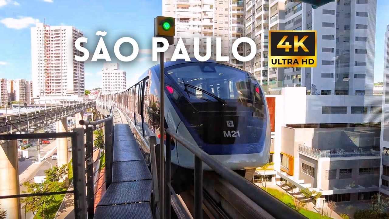 🇧🇷 Utilizando o Monotrilho em São Paulo | Walking 4K