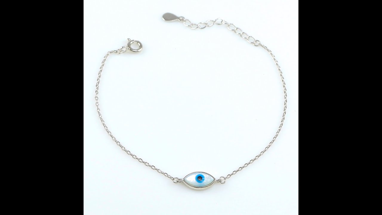 Ασημένιο επιπλατινωμένο βραχιόλι - SB511