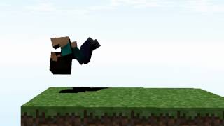 steve backflip animation