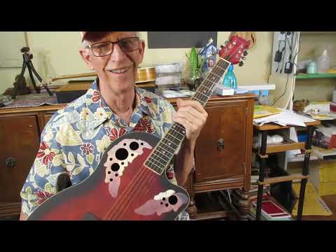 Glarry Acoustic Electric Guitar.  Ovation Look-a-Like!  Red.