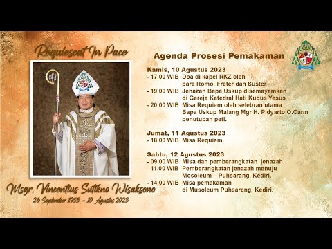 Perjalanan dan Misa Requiem oleh Bapa Uskup Malang Mgr. H. Pidyarto O. Carm