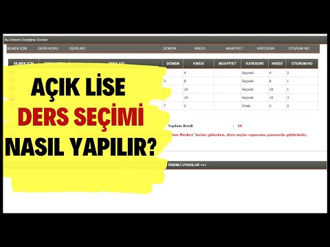 Ders Seçimi Nasıl Yapılır? (Açık Lise Ders Seçimi Nasıl Yapılır?)