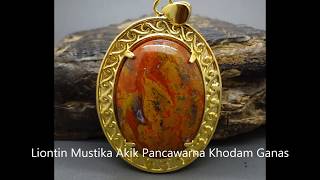 Liontin Mustika Akik Pancawarna Khodam Ganas