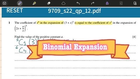 (M/J2022 /P12) A level Math Binomial Expansion
