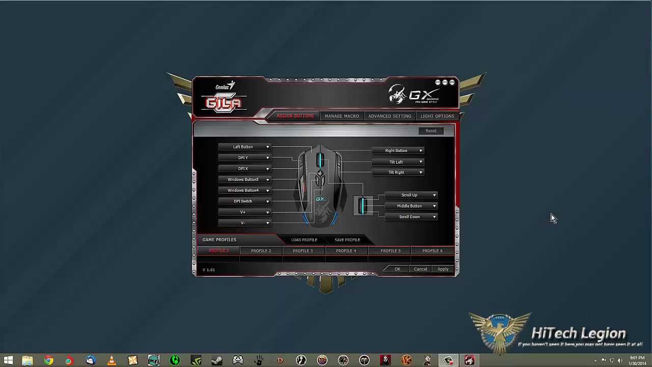 GX Gaming Gila MMORPG / RTS Mouse User Interface