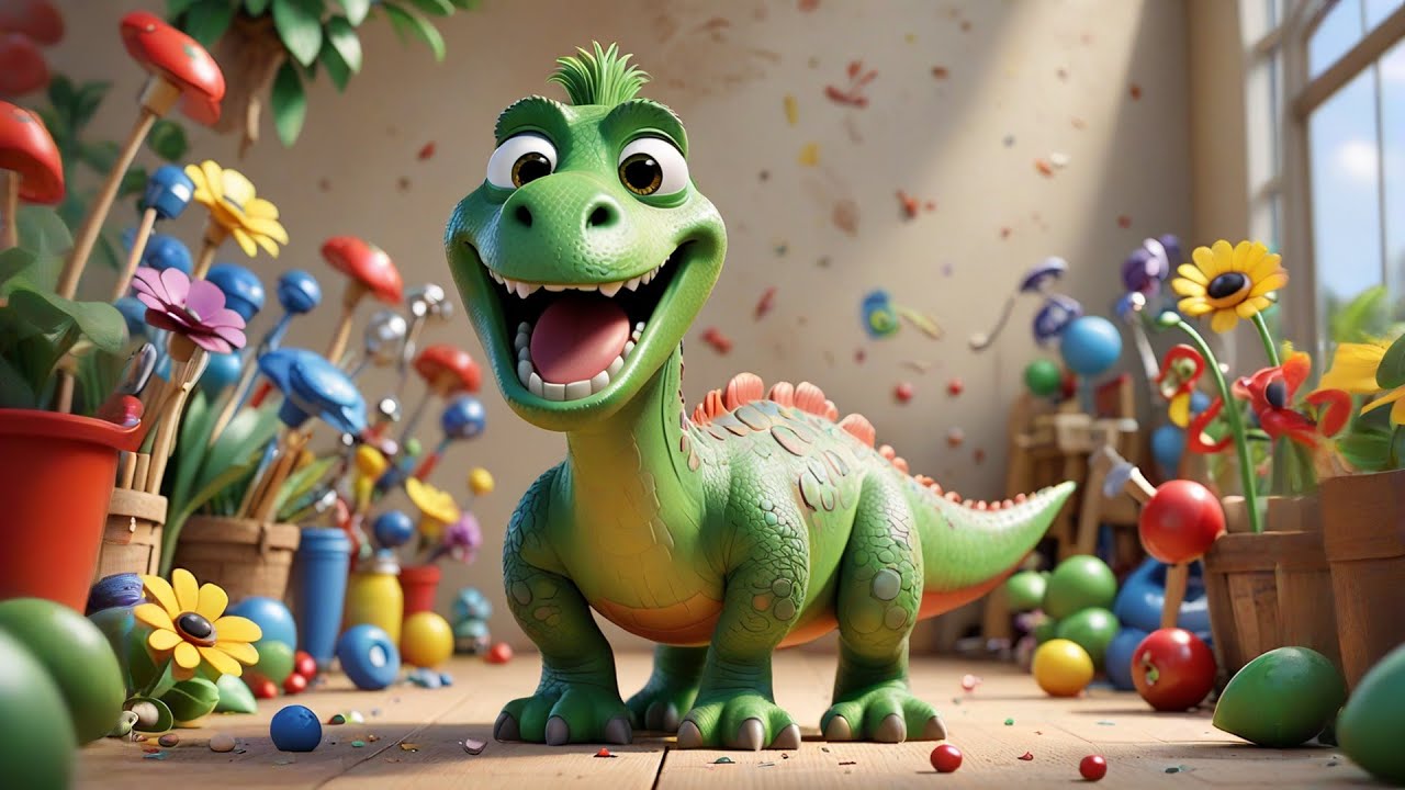 Dodo Dino Paints a Wall | Creative Art Song for Kids | Nursery Rhymes and Baby Songs