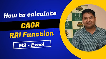 How to calculate CAGR (MS Excel - RRI Function)