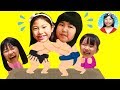 はっけよいのこった！小学生のお相撲さんごっこ勝ったのは誰？　みんなでパクパクランチタイム　初めての食べ物　室内アスレチック
