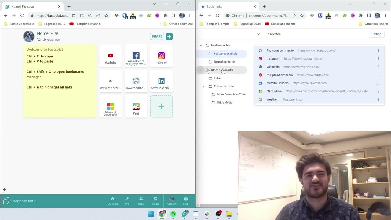 How to import your bookmarks in Factsplat YouTube
