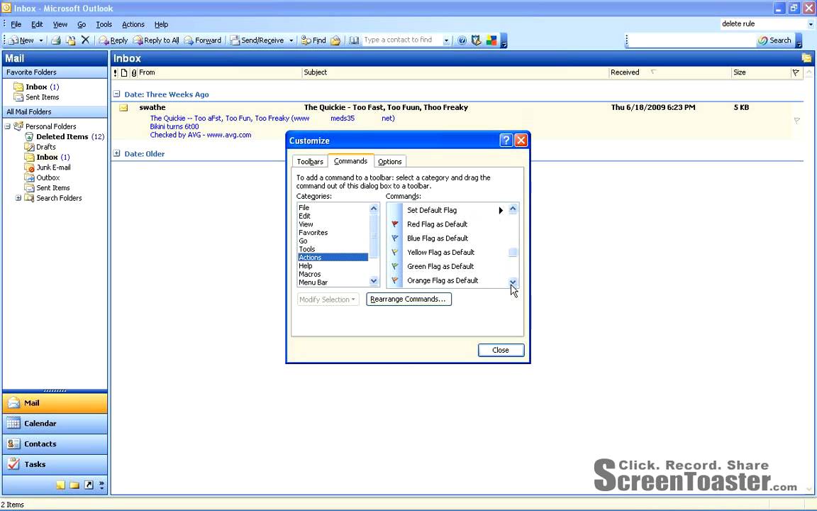 How To Customize Your Outlook Toolbar YouTube