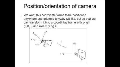 Lecture 4 - Camera