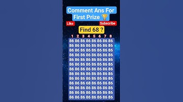Find 68?🧐🏆👍#gk #quiz #maths #shorts #viral #trending #truedialogue #rinkujha #youtubeshorts #funny