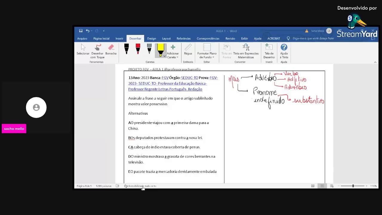 AULA 1 - PROJETO FGV - QUESTÕES
