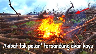 Membakar tumpukan kayu di lahan bang dadang||JALAN KEHIDUPAN Eps.217
