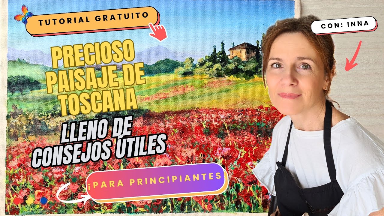 Acrílico PASO a PASO 🎨 Paisaje con Amapolas y TIPS esenciales
