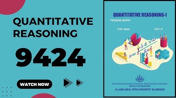 9424 QUANTITATIVE REASONING 9424 aiou 9424 9424 aiou assignments aiou 9424 book aiou 9424 lectures