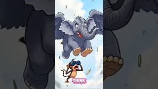 Elephant Tried to FLY! 🐘💨 | Funny Animal Cartoon #Shorts